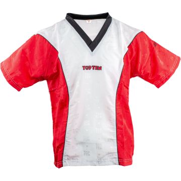 T-Shirt, V-Neck for kickboxing “Kickboxing” with black collar