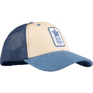 Trucker Cap „Denim Look“ - blau-beige