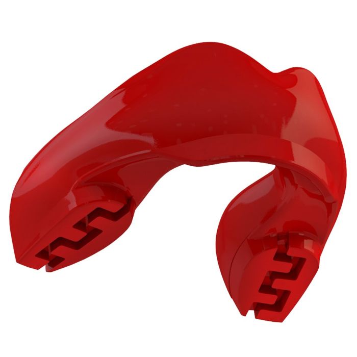 Étui Pour Protège-dents SAFEJAWZ – Silicone Durable, Respirant, Avec Mousqueton Noir Mat, Rouge, Taille Unique