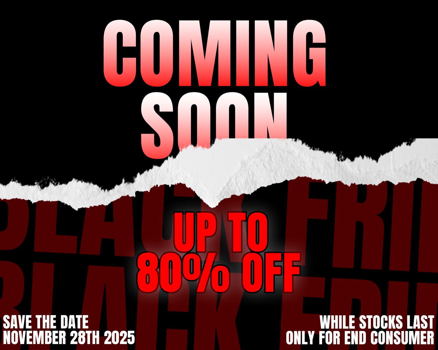 Black Friday Coming soon