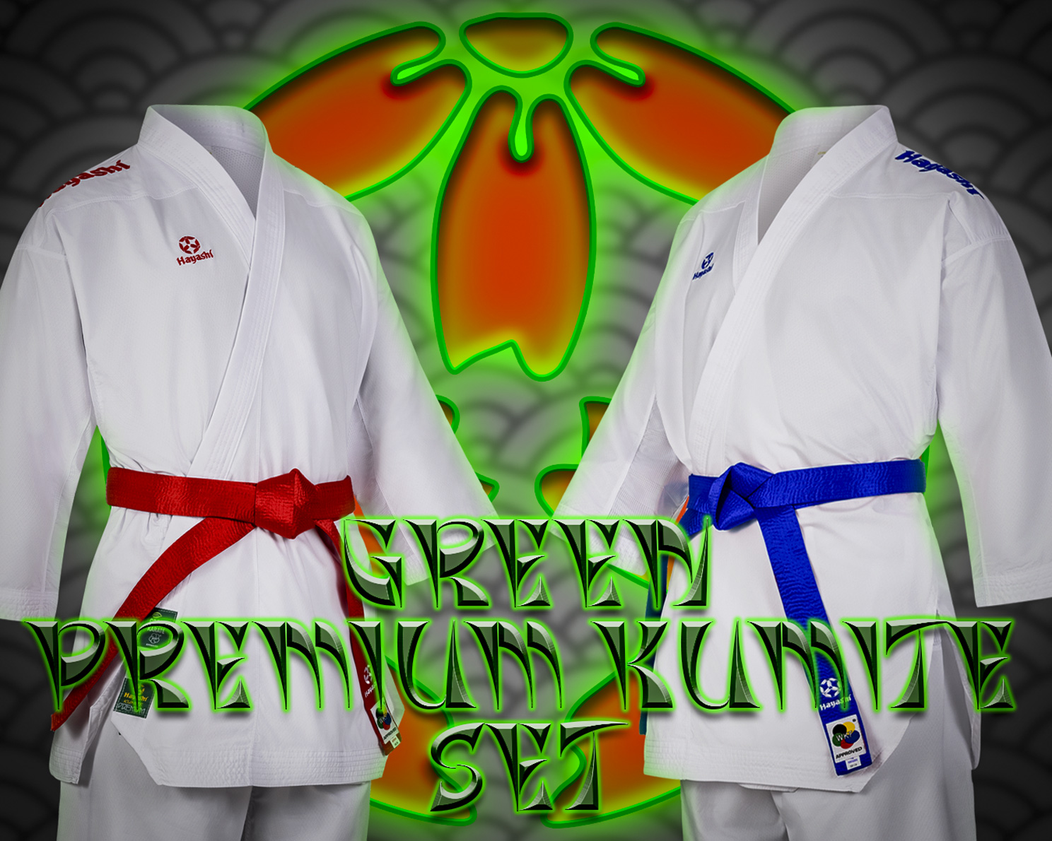 Green Karate Gi Set „Premium Kumite Competition“