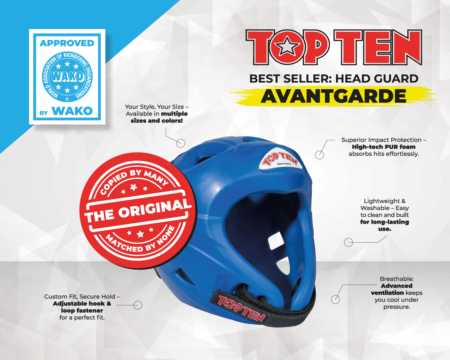 Kopfschutz „Avantgarde“ (WAKO approved)