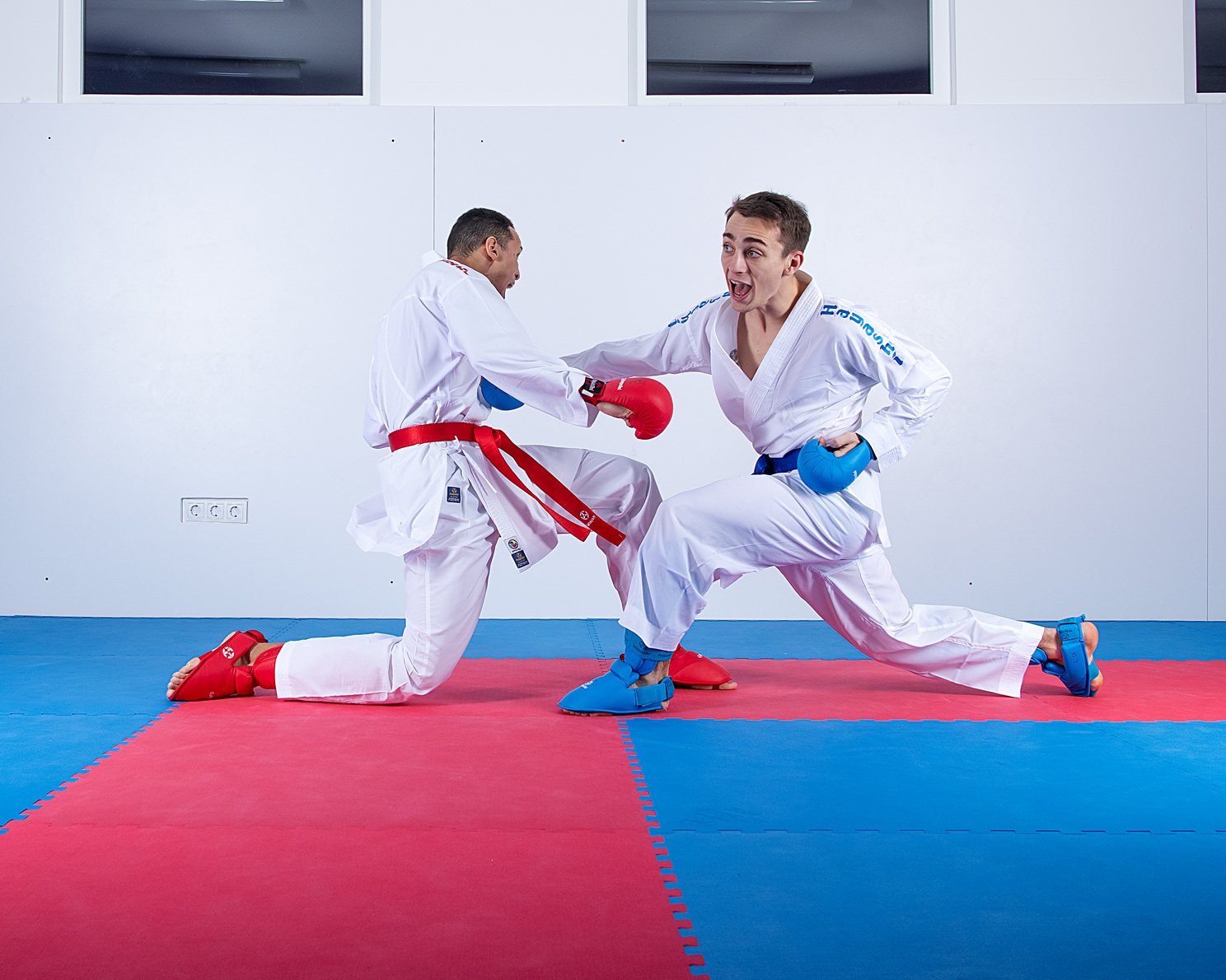 Kumite-Kämpfer-Dojo